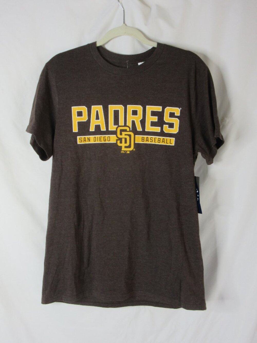 Padres MLB San Diego T Shirt Brown Logo Baseball Unisex Adult Size Medium NWT